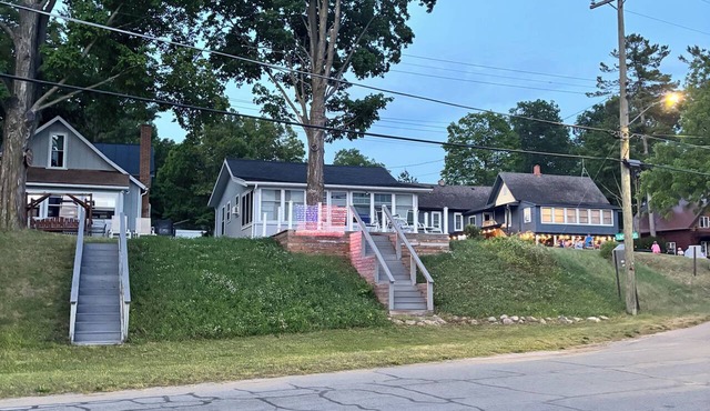 Crystal Lake Cabin - Private Dock & Lakefront. Beautiful views from front porch