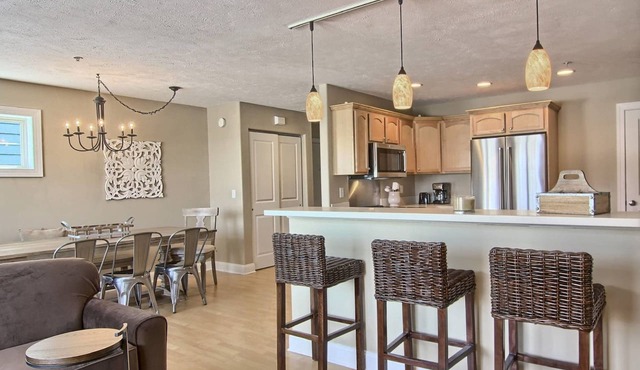 Downtown Traverse City condo with view of West Bay.
