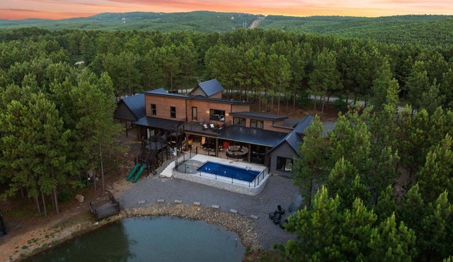 Fenced Private Heated Pool, Big Game Area, Movie Theater, Fun Slide, Playground, Pond in Broken Bow