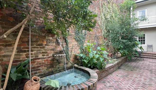 French Quarter Entire Private Courtyard House -AC, wifi + paid parking