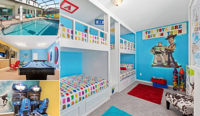 Games Room | Kids Bedrooms | Screened Pool