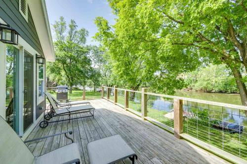 Indianapolis Riverfront Rental with Wraparound Deck! in Indianapolis