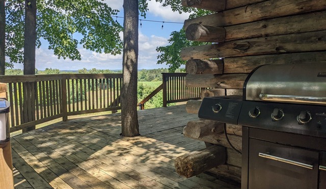 Rustic Retreat Log Cabin Nestled Among 65 Acres