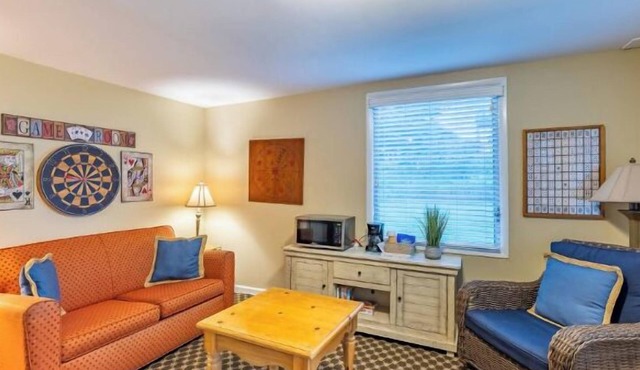 Stand alone, two-bedroom cottage with large living room