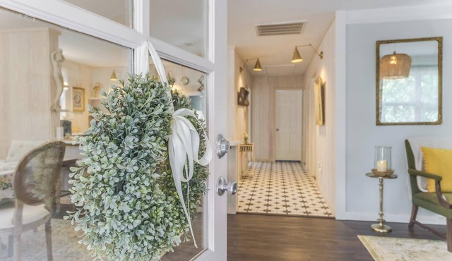 The Disco Mermaid Cottage, located in downtown Ocean Springs. Fully stocked!