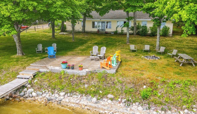 Waterfront Torch Lake Cottage w/Dock & Fire Pit!