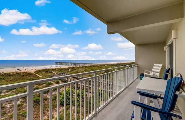 Oceanfront condo with balcony, pool, updated interior