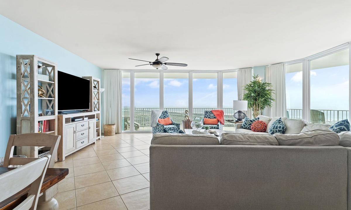 Orange Beach East Condo | Caribe C1010- Lovely Gulf View,Large Terrace,Lazy River,Pool Slides!