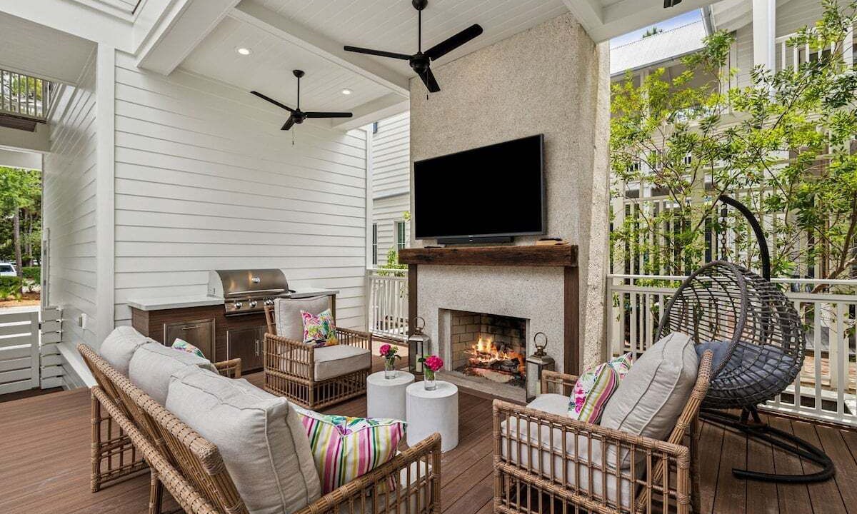 Photo of Patio Balcony in Watercolor