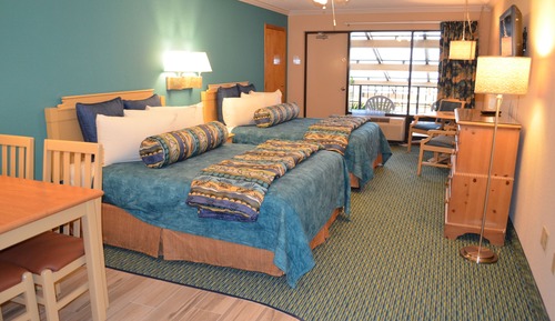 Garden Pool View Room, Kitchen, 2 Queen Beds, Non-Smoking