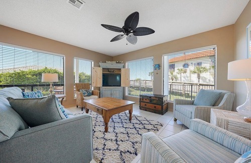 Dune Allen Beach Condo | Palms of Dune Allen 108 - Oceanfront Condo in 30A with Pool & Beach Access